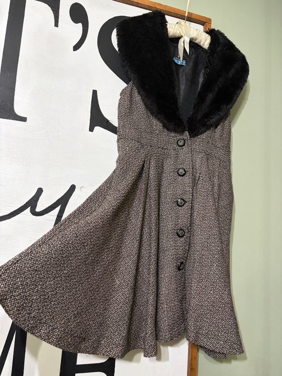 Double Zero Dresses & Skirts - Double Zero Black Satin Lined Jacket with Cream Ribbon Trim